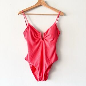 Sanctuary Women's Refresh Rib V-Wire One-Piece Swimsuit Size Small